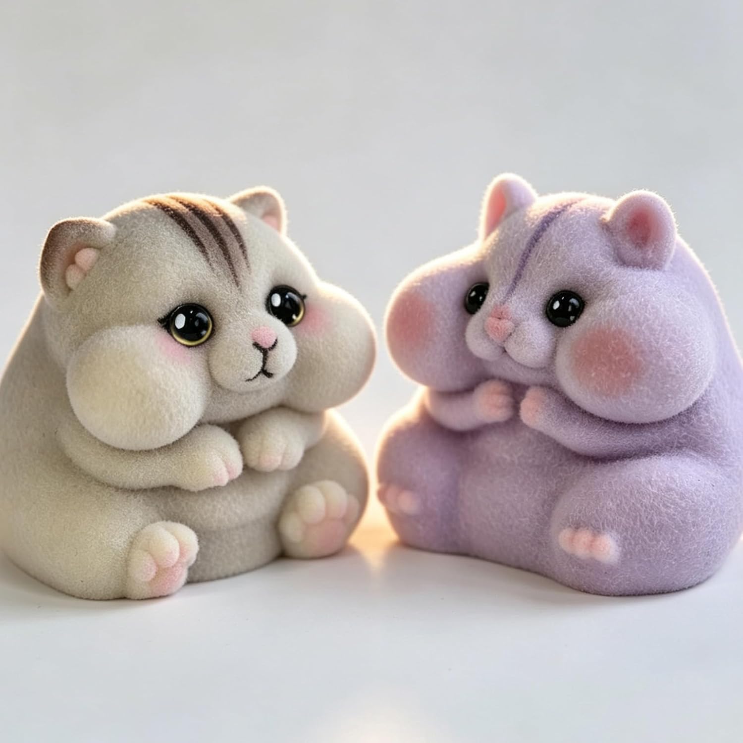 2-Pack Taba Squishy Cat Hamster Toys, Cute Squishy Stress Relief Fidget Toy