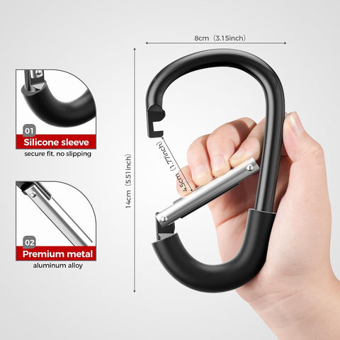 SURDOCA Stroller Hooks, Large Stroller Hooks for Bags, Universal Stroller Clips and Hooks, Mommy Hook for Stroller Heavy Duty, Stroller Accessories for Mom
