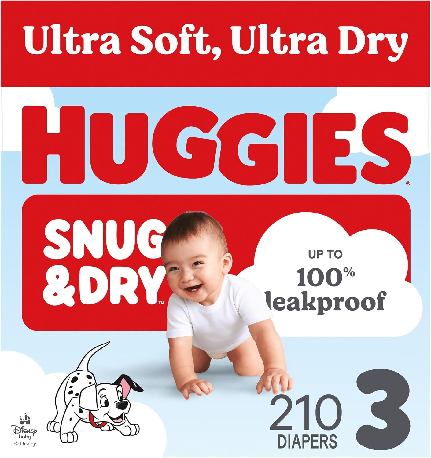 Huggies Snug & Dry Diapers Size 3, 210 Count