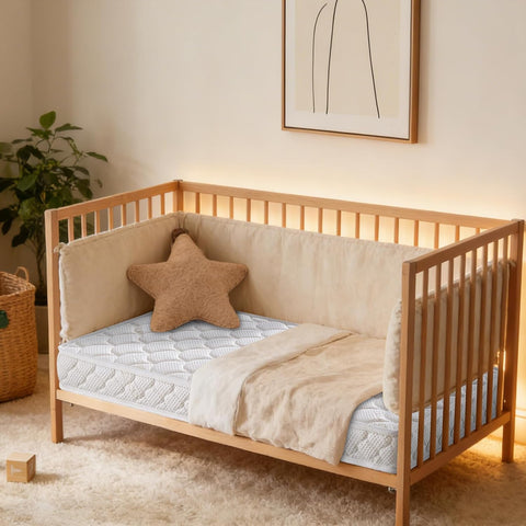 Premium Crib & Toddler Mattress-52"x27.6"x5", 100% Knitted Fabric, Soft Moisture Absorbent & Breathable Crib Mattress, Fits Standard Cribs & Toddler Beds