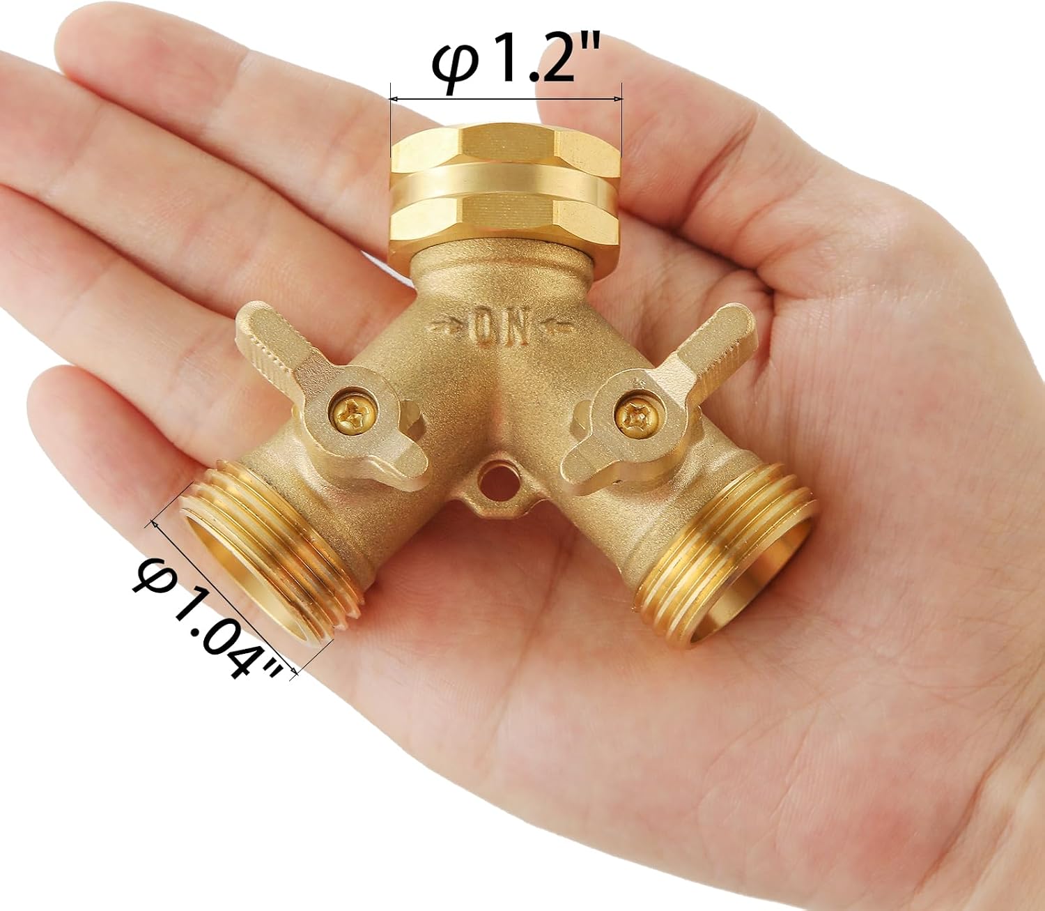 Garden Hose Splitter 2 Way Heavy Duty, Outdoor Faucet Splitter