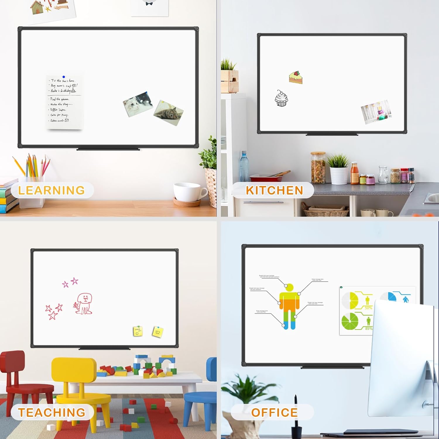 JILoffice Magnetic Whiteboard/White Board, Dry Erase Board 48 x 36 Inch