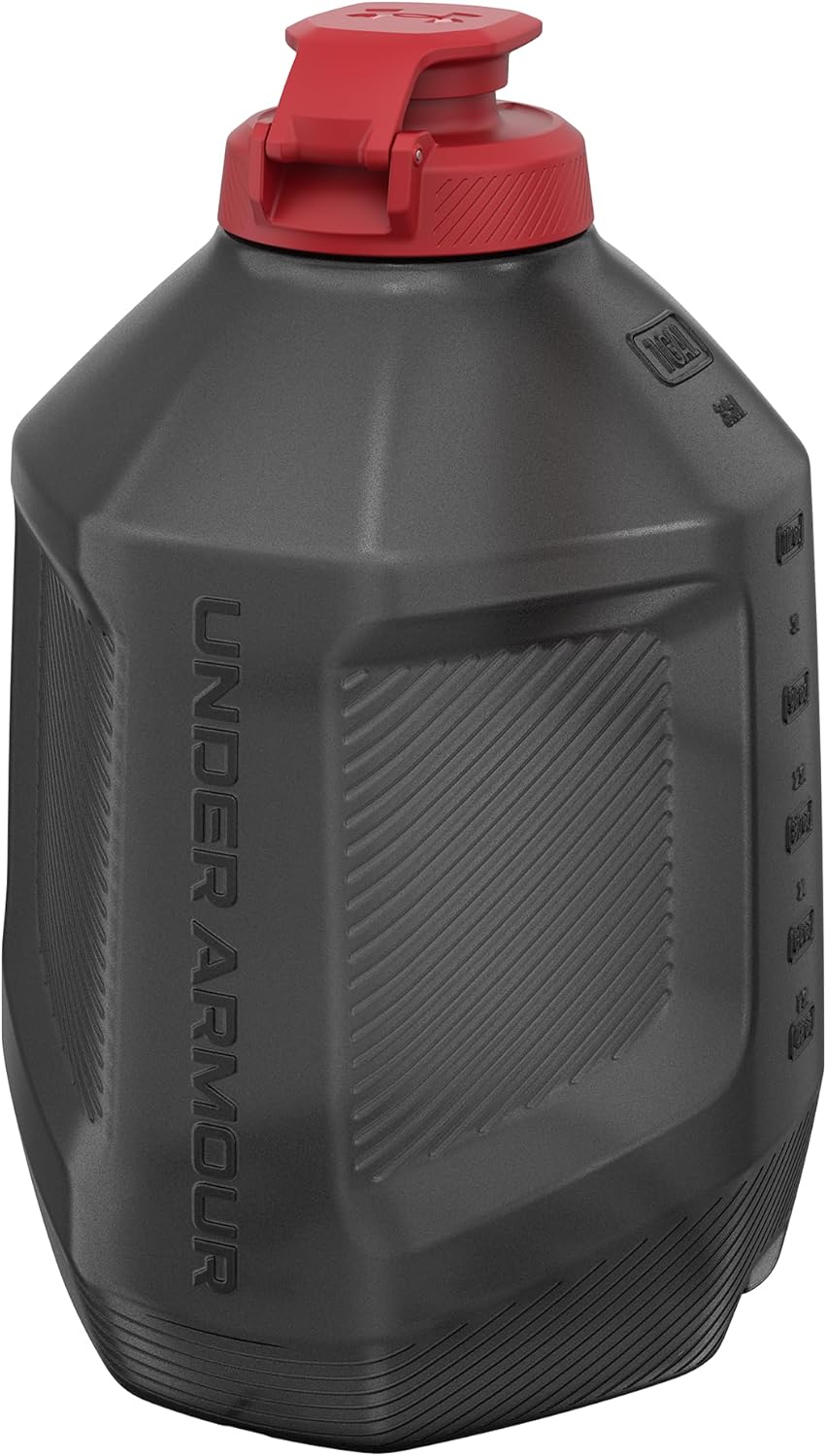 Under Armour 1 Gallon Water Bottle, Large Sports Jug, Durable, Gym Water Bottles for Men and Women, Football, Basketball, Black/Black