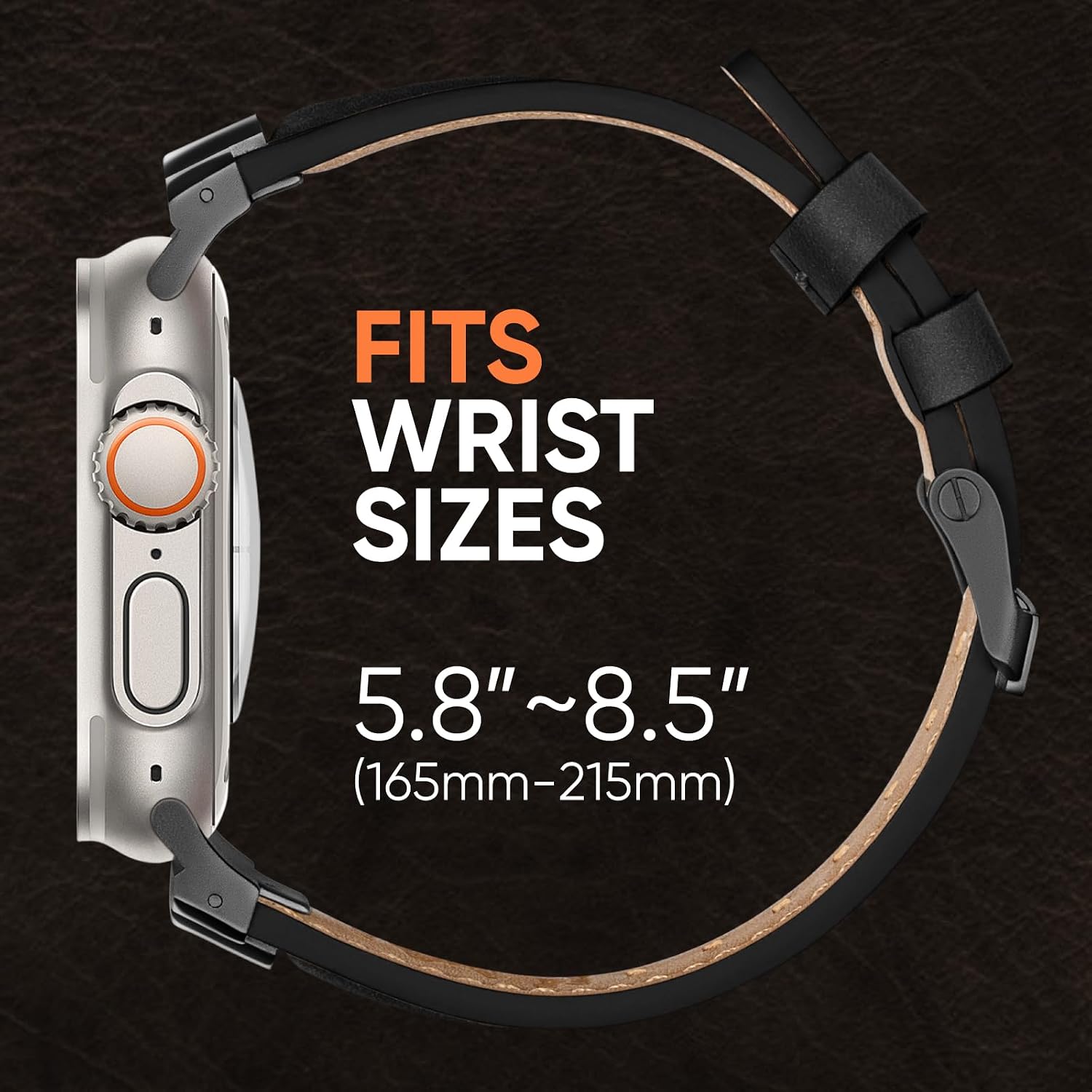 Suitisbest Leather Band Compatible for Apple Watch Ultra Band 49mm 46mm 45mm 44mm 42mm 41mm 40mm, Genuine Leather Replacement Strap for iWatch series 11 10 9 8 7 6 5 4 3 2 1, SE 3 2 1, Ultra 3 2 1