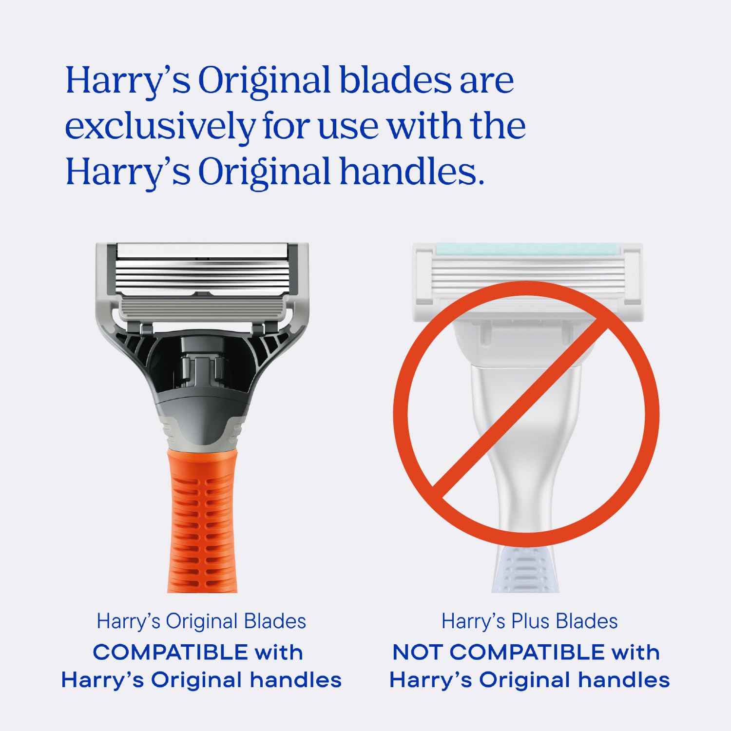 Harry's Original Razor Blades for Men - 14 Count - Premium Razor Blade Refill Cartridges - German Engineered