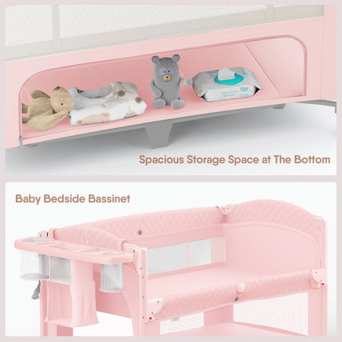 Obee Odee Baby Bassinet, Pack n Play, Bedside Crib Sleeper, Diaper Changer