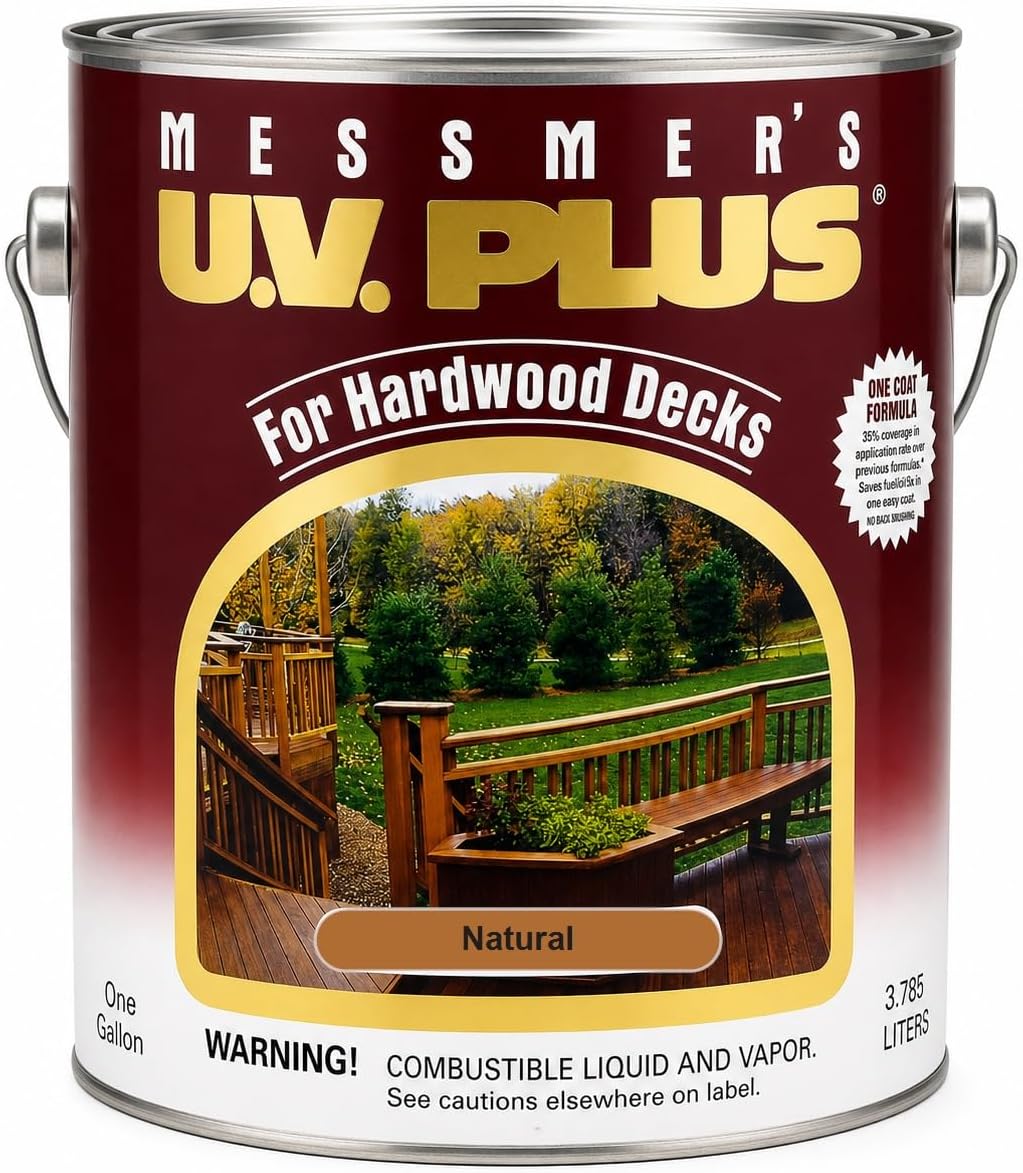 1 Gal Messmer's MH-500 Natural U.V. Plus Hardwood Deck Transparent Stain