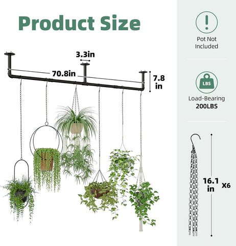 Galood Plant Hanger Indoor with 6 Hanging Chains Hanging Planters