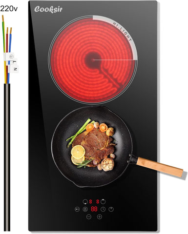 2 Burner Electric Cooktop 220V 3000W