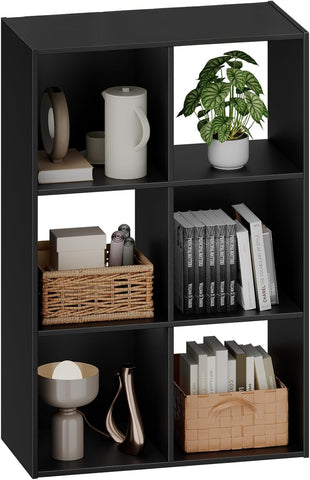 Sweetcrispy 6 Cube Storage Organizer, Stackable Modular Bookcase Shelf