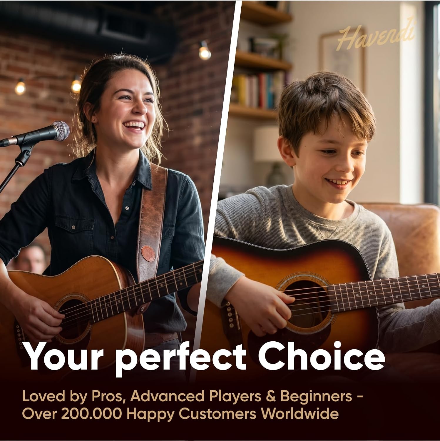 HAVENDI® Acoustic Guitar Strings Phosphor Bronze Coating I Premium Brilliant Sound Quality I Includes 3 Picks