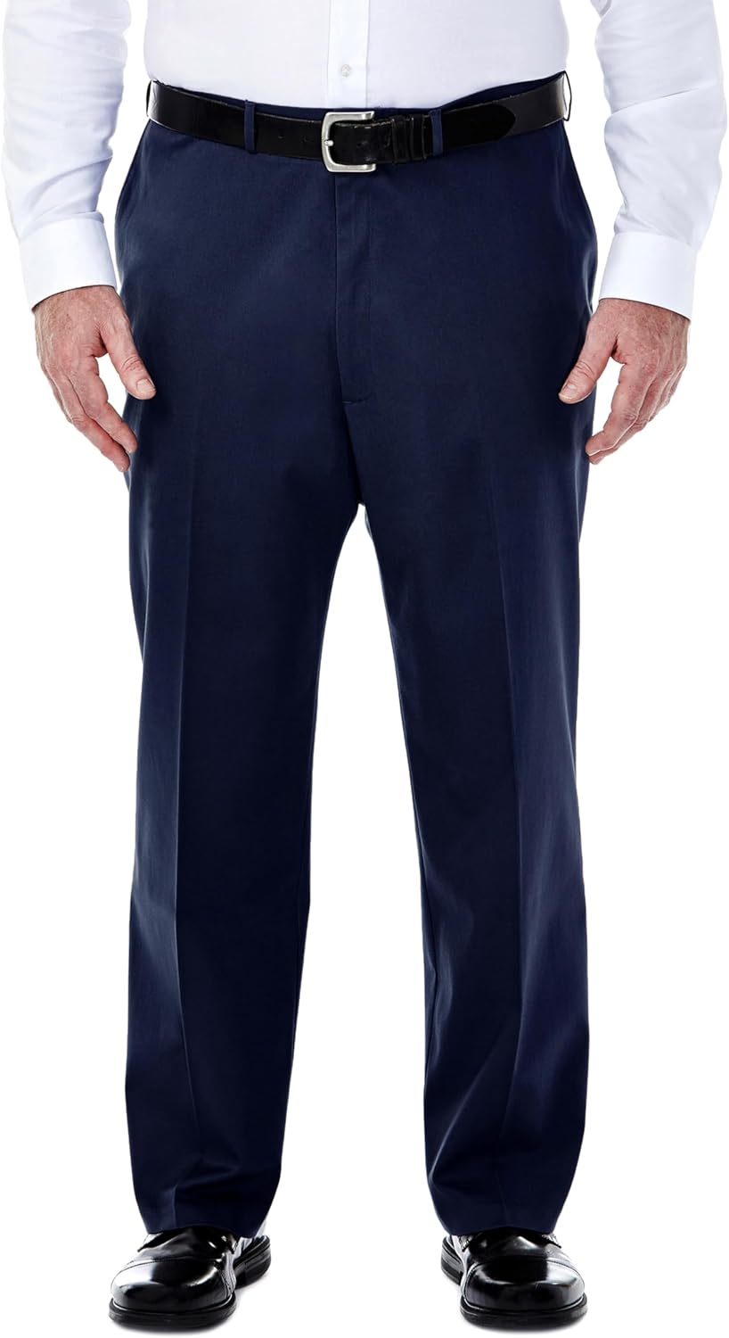 Haggar Men's Big & Tall Classic Fit Premium No Iron Khaki Pant