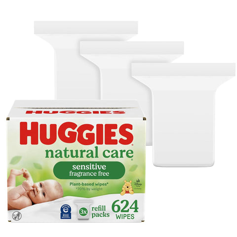 Huggies Natural Care Sensitive Baby Wipes, Unscented, 3 Packs, 624 Wipes