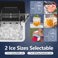 KUMIO Ice Makers Countertop, 9 Bullets Ready in 9 Mins, 26.5 Lbs/24 Hrs, Ice Machine with Self-Cleaning, Removable Ice Basket & Scoop, 2 Sizes of Bullet Ice for Kitchen Office Bar Party, Black