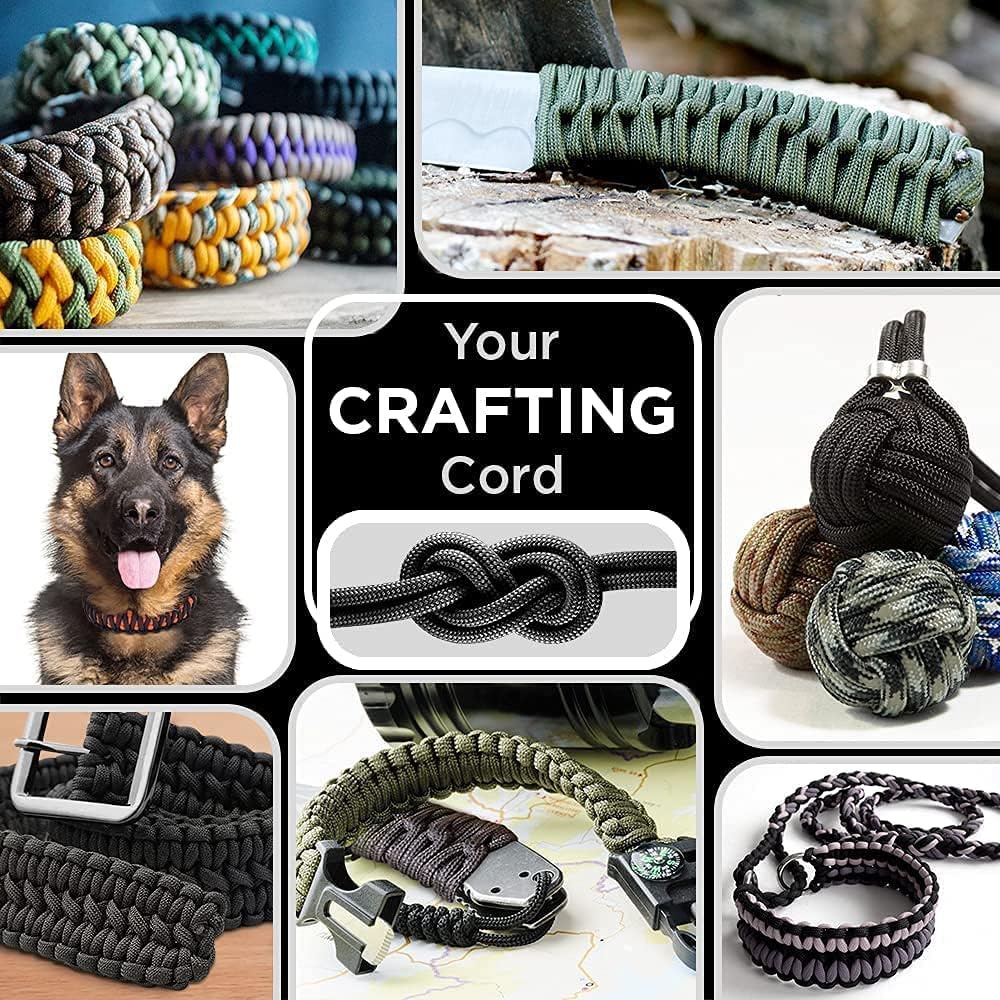 Paracord Rope 550 lb 4mm – Parachute Cord – Utility Camping Rope