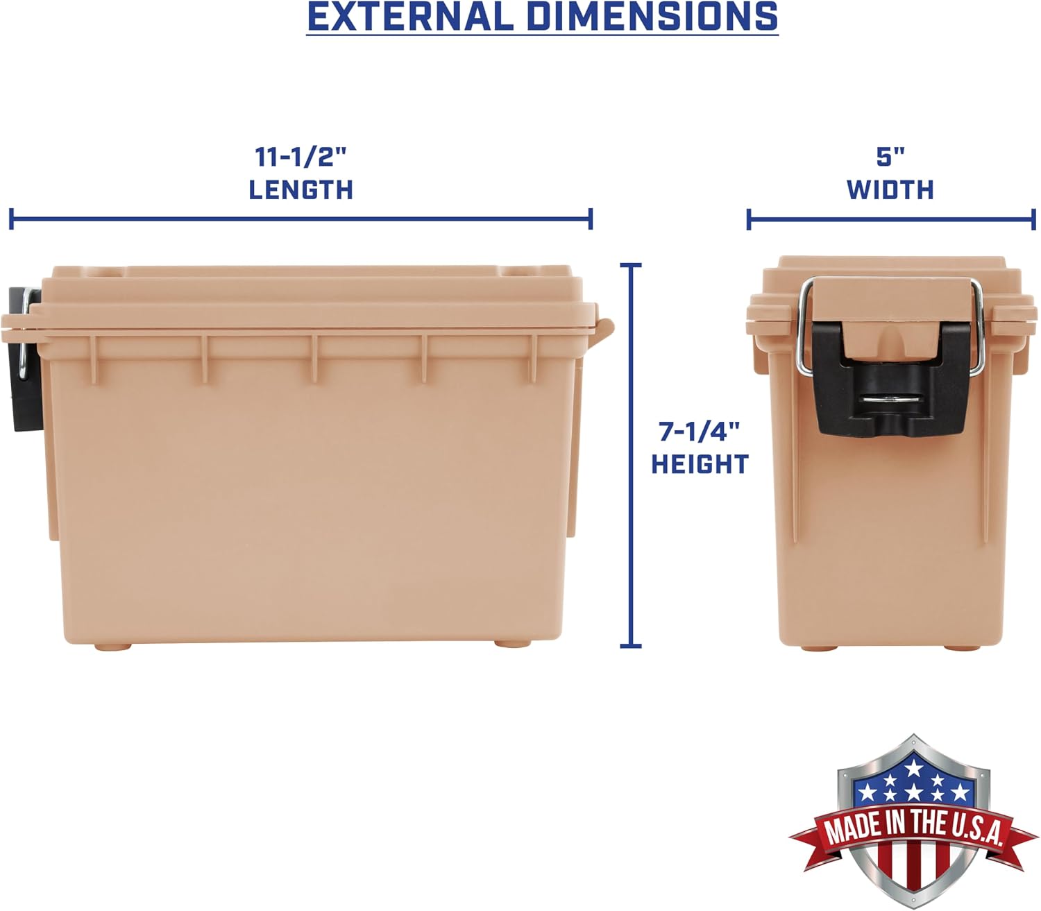 Sheffield 12627 Ammo Box Made in USA Stackable Lockable Ammo Storage Box