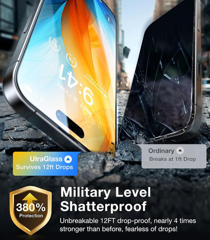 UltraGlass TOP 9H+ Armor for iPhone 13 Screen Protector, 2 Pack