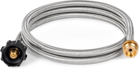 SHINESTAR 6FT Propane Tank Hose Adapter Stainless Steel Braided