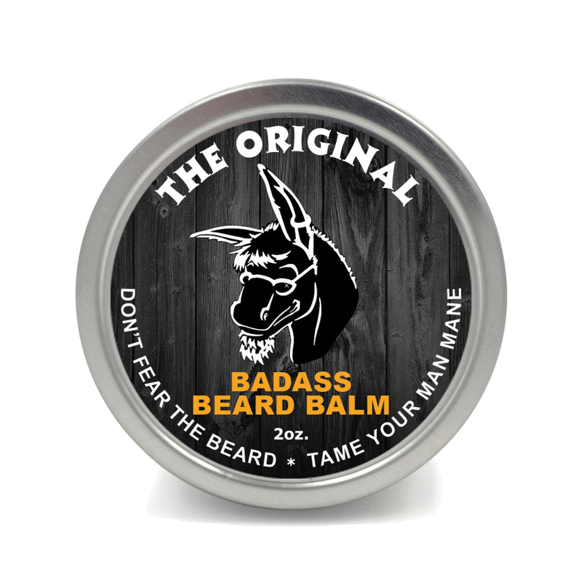 Badass Beard Care Beard Balm for Men - The Original Scent 2 oz - Shea Butter Argan Jojoba Beeswax - Sandalwood Bourbon Vanilla - Light Hold Beard Conditioner and Softener