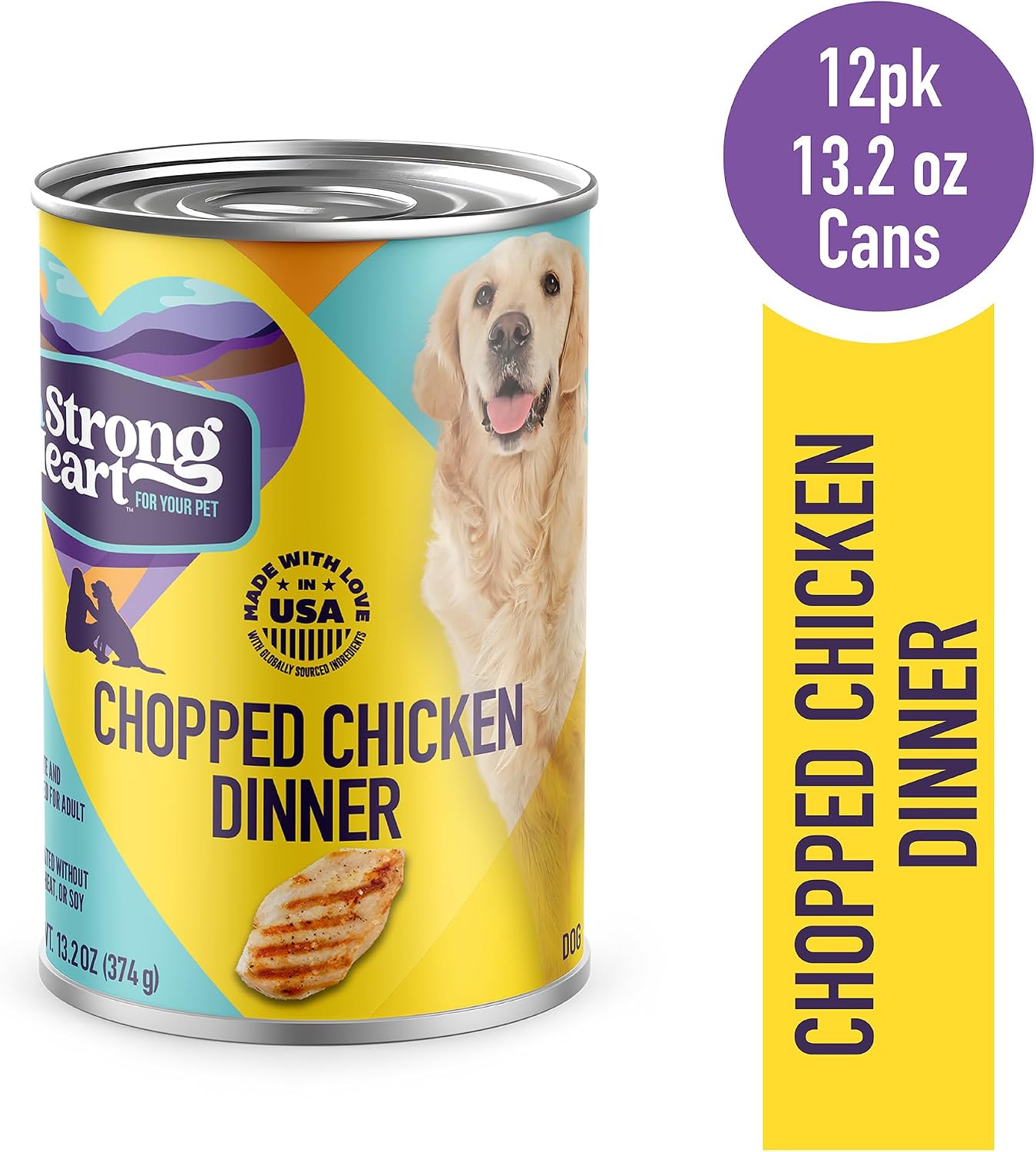 A Strong Heart Chopped Chicken & Liver Dog Food, 13.2oz, 12pk
