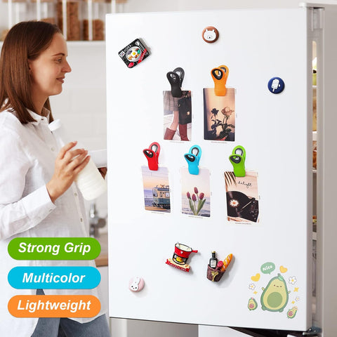 JETMORE 12 Pack Chip Clips Bag Clips, Magnetic Bag Clip for Food Storage
