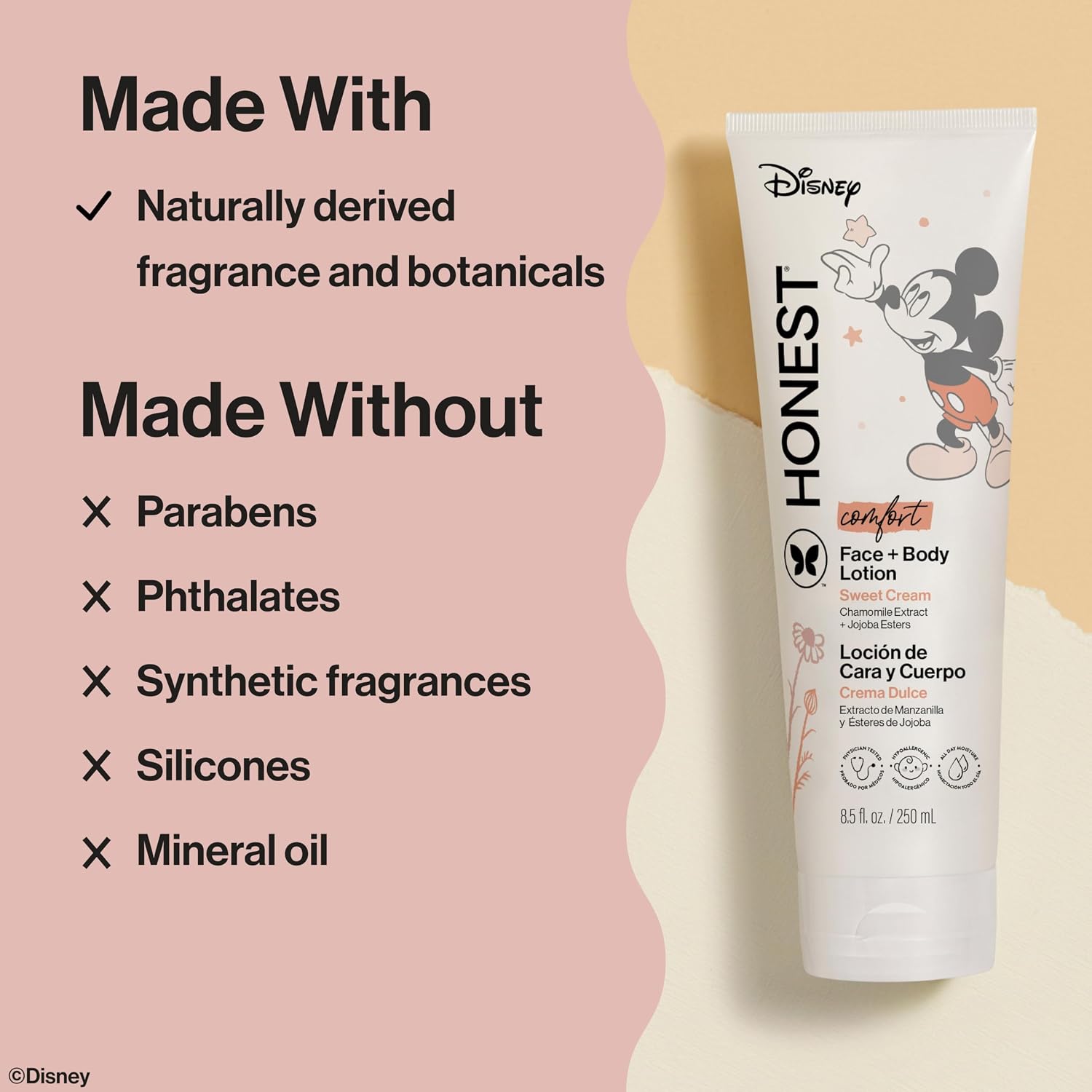 The Honest Company Face, Body Lotion, Disney’s Mickey Mouse Sweet Cream
