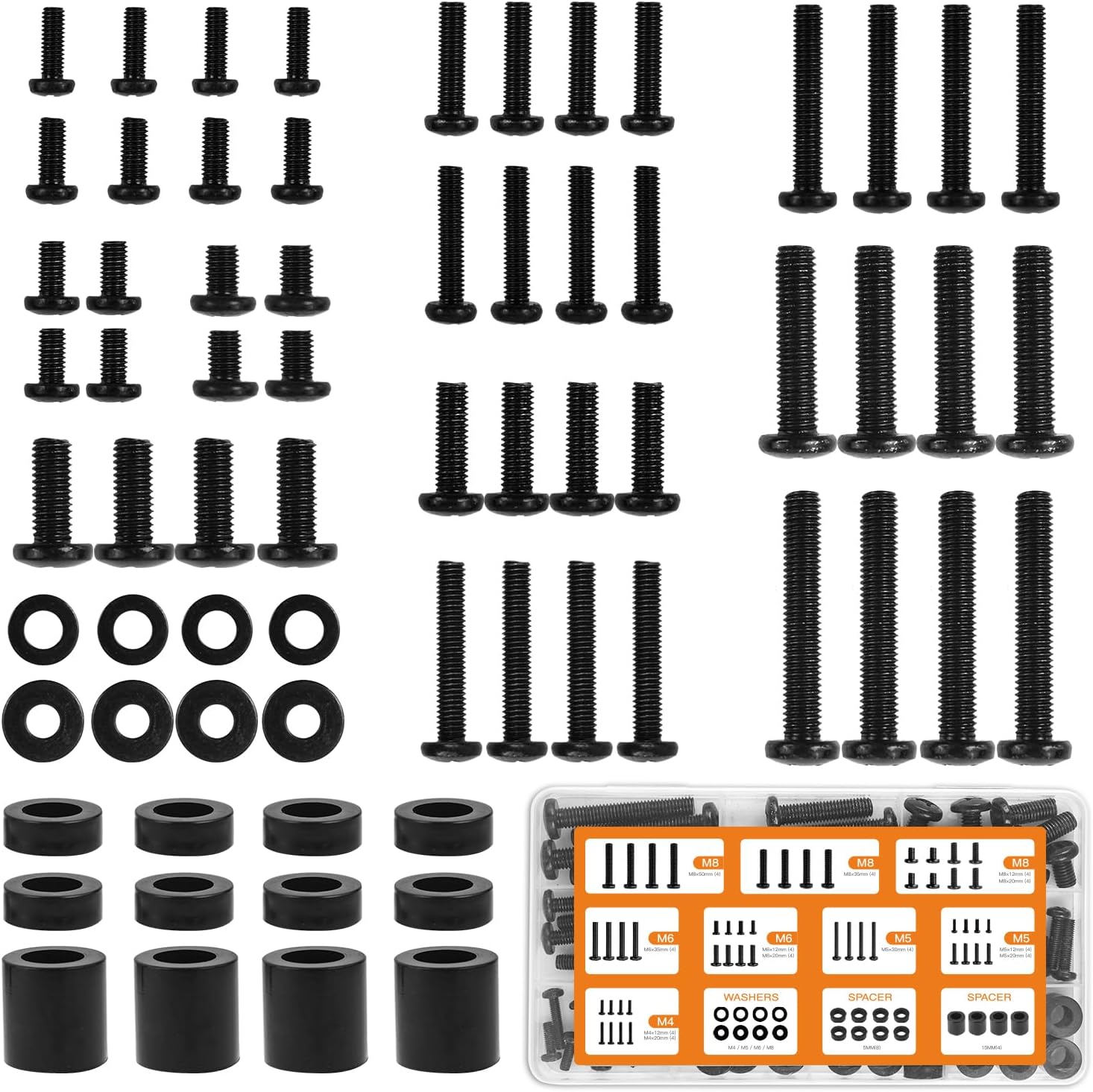 Universal TV Mounting Hardware Screw Kit Set with Box