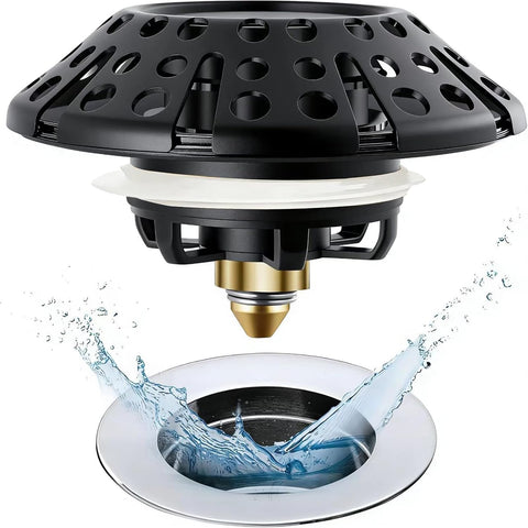 AzWzz Bathtub Drain Stopper,Pop Up Tub Stopper Plug with Hair Catcher Cover