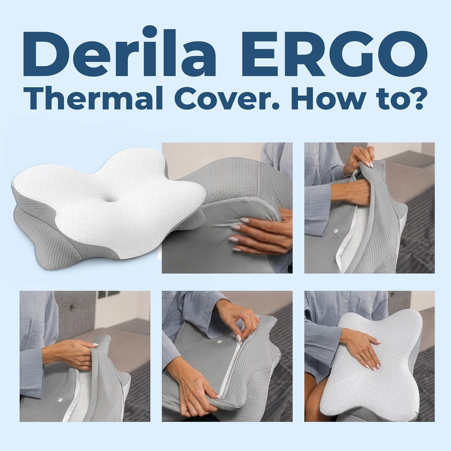 Derila Ergo Thermal Pillow Cover for Cervical Neck Pillow