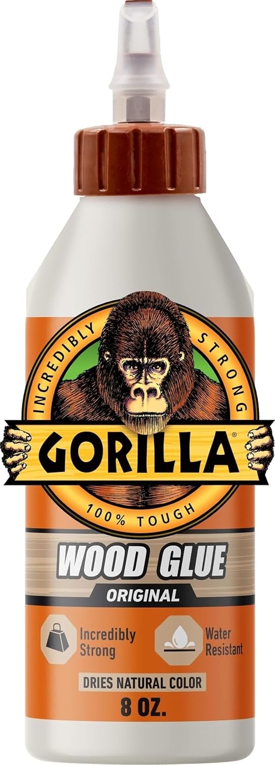 Gorilla Wood Glue, Fast Clamp, Water Resistant PVA, 8 oz