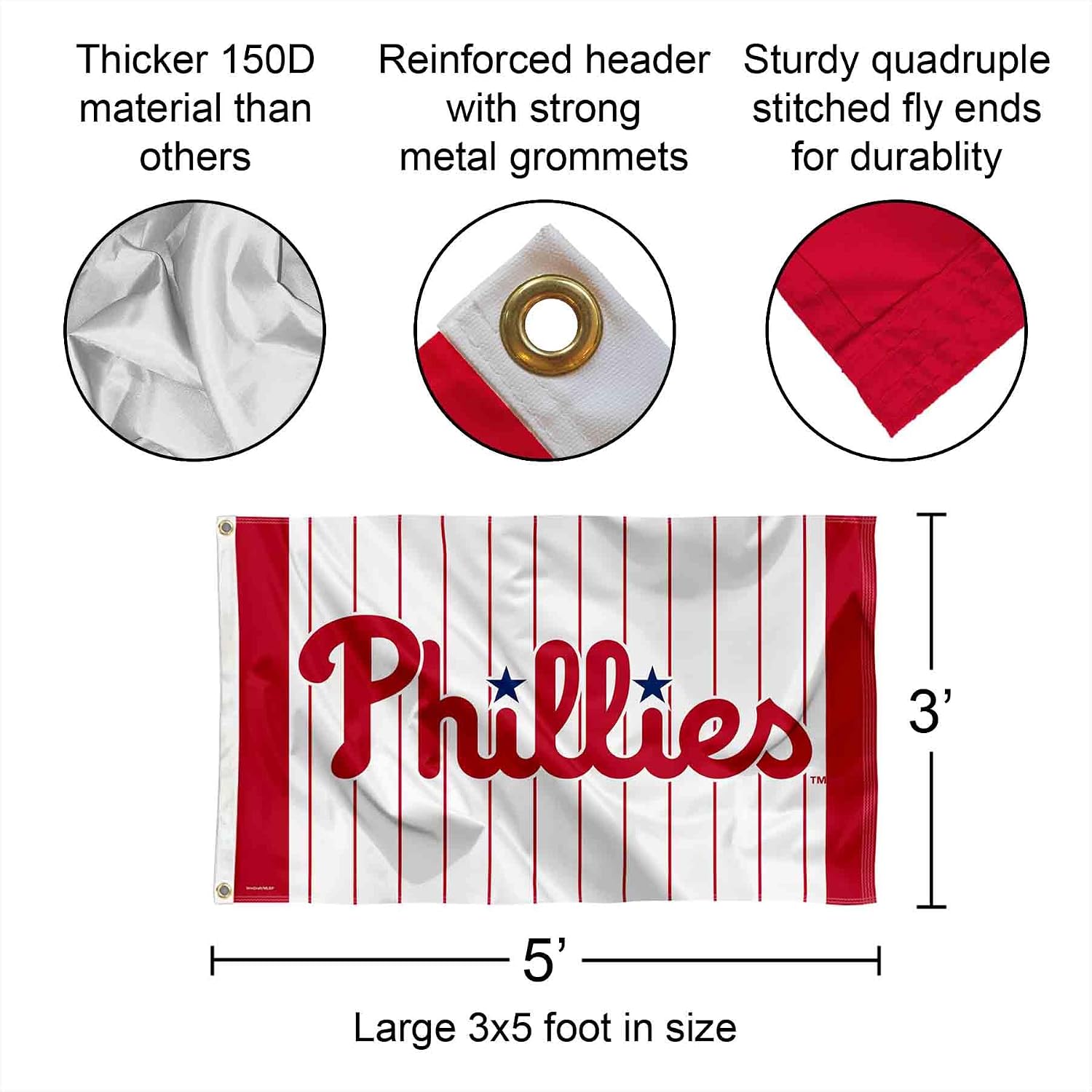 Philadelphia Baseball 3x5 Foot Banner Flag