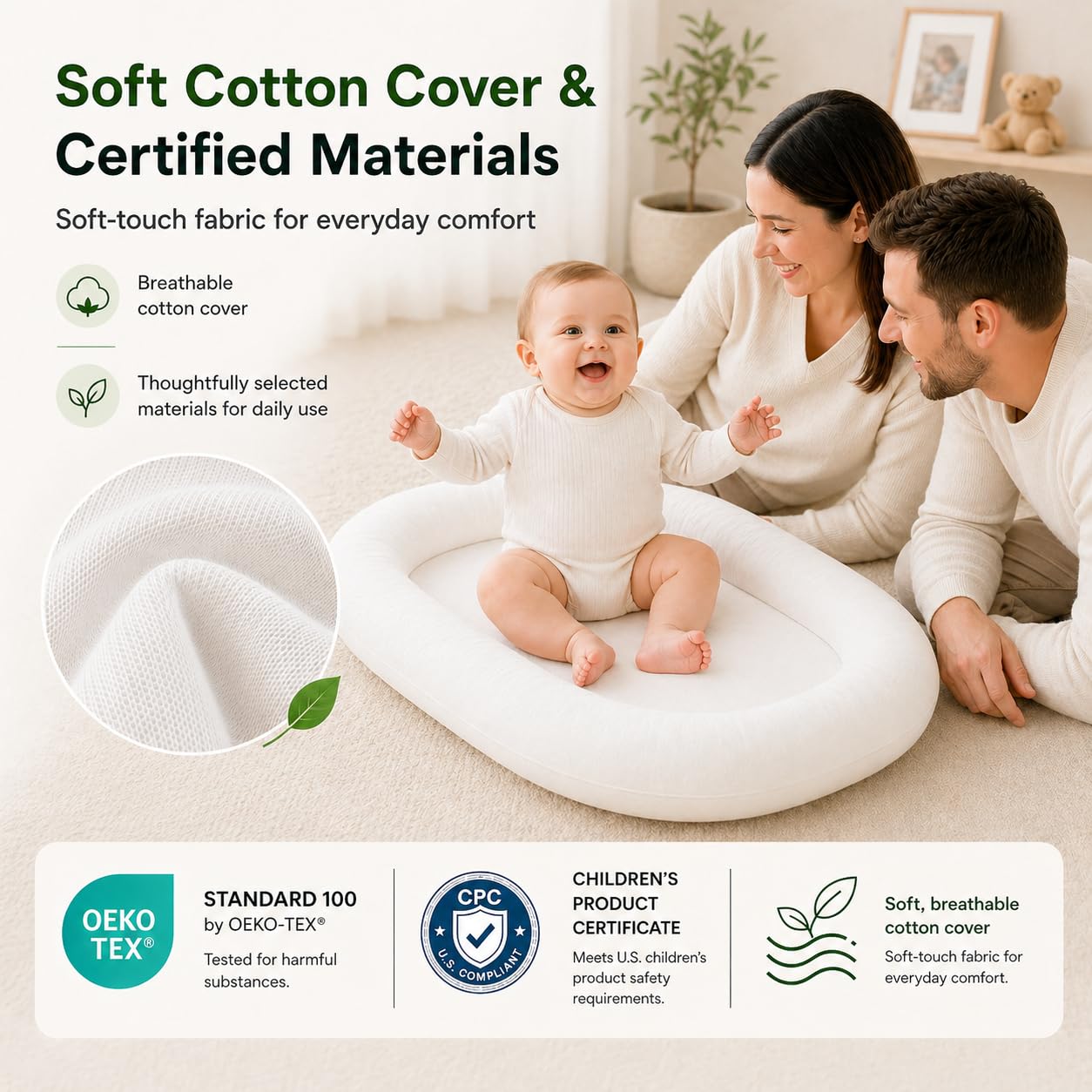 Baby Lounger for Newborns 0-24 Months - Baby Essentials