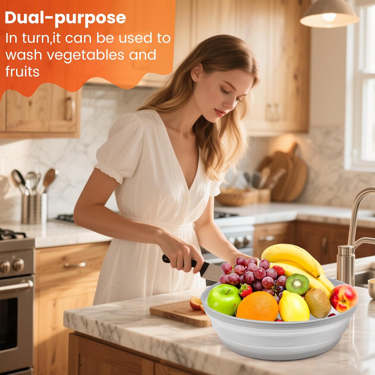 Large Collapsible Microwave Cover for Food, 12.2inch Microwave Splatter Cover, Microwave Plate&Dish Cover with Easy Grip Handle, BPA-free, Dishwasher Safe (Light Grey)