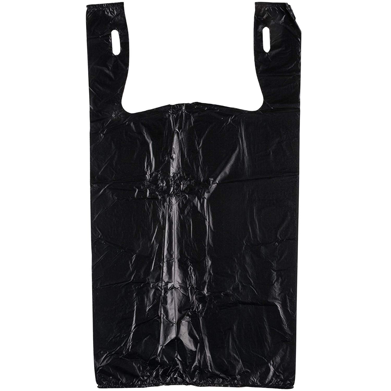 Carry-Out Plastic Bag-White Plain T-Shirt Bag 11.5"x6.5"x21.5" 15Mic (White, 1000/Case)