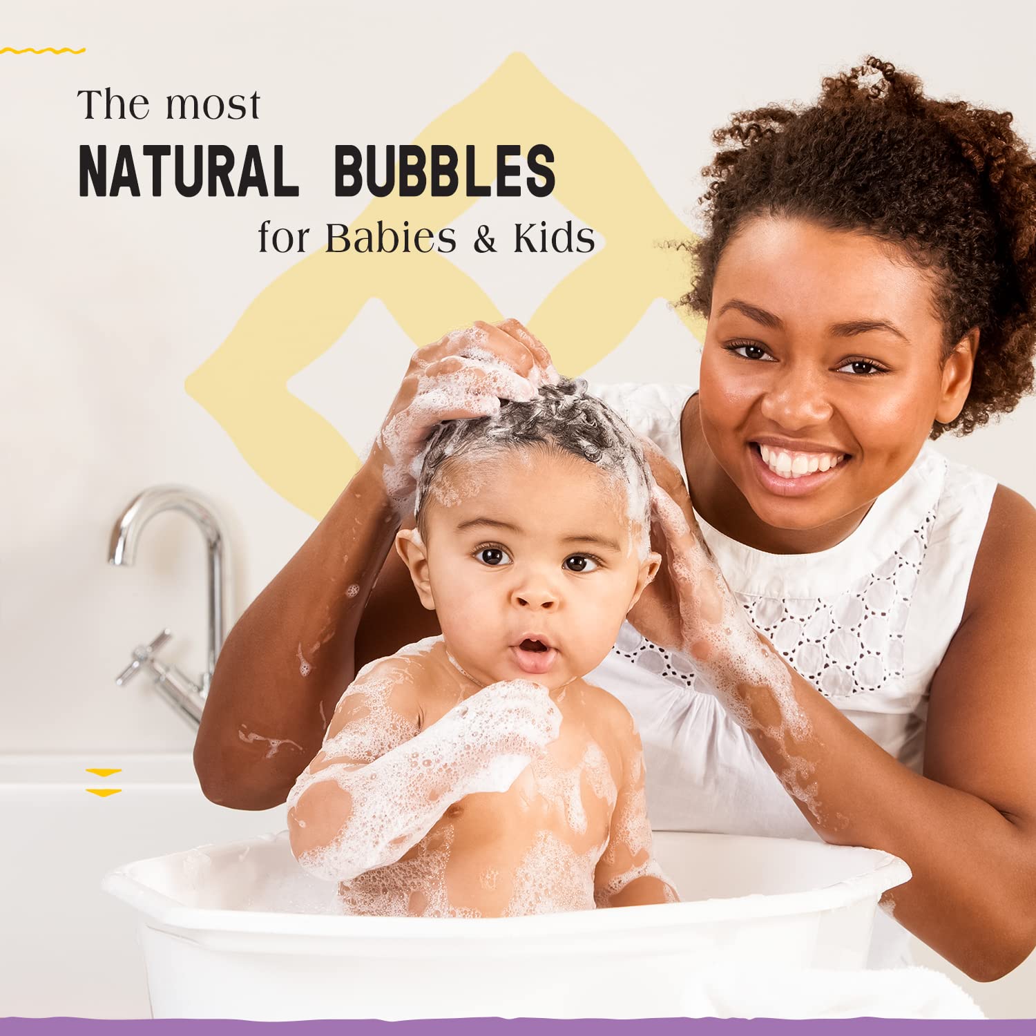 Alaffia Babies & Kids Bubble Bath, Lemon Lavender 2-Pack, 32 Oz Ea