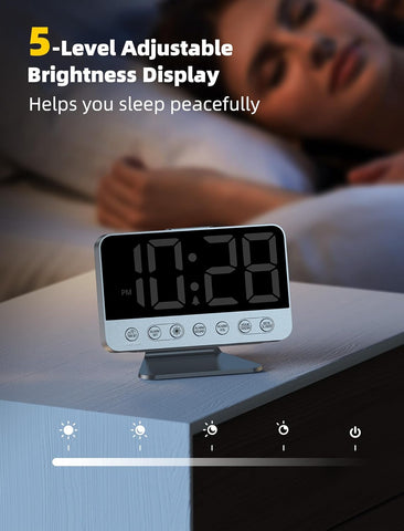 Odokee Digital Alarm Clocks for Bedrooms: Easy to Read Across The Room