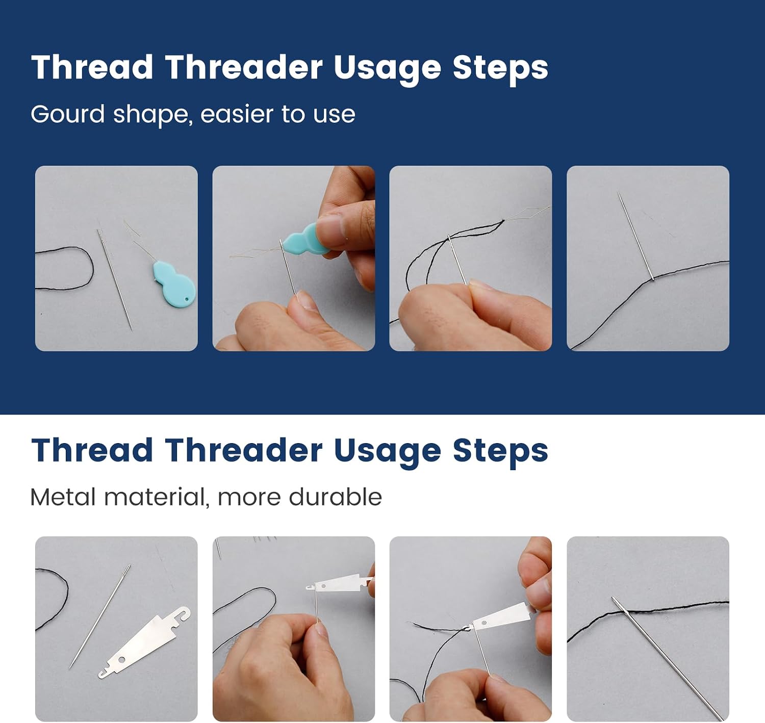 TLKKUE Sewing Kit for Adults, Steel Needles for Hand Sewing