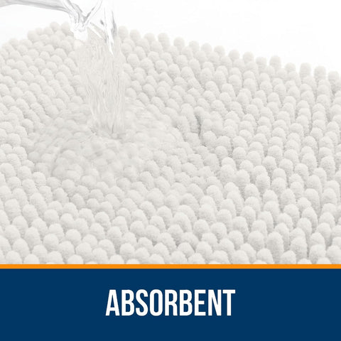 OLANLY Bathroom Rugs 32x20, Extra Soft Absorbent Chenille Bath Rugs