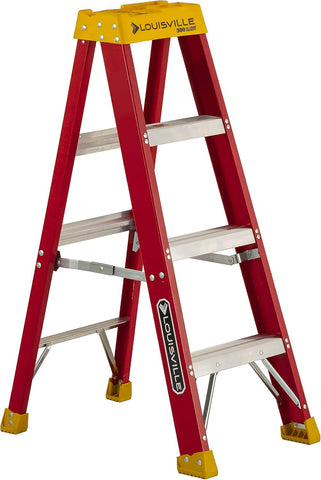 Louisville Ladder 4 ft Fiberglass Step Ladder, L-3016-04, Type IA, 300 lbs
