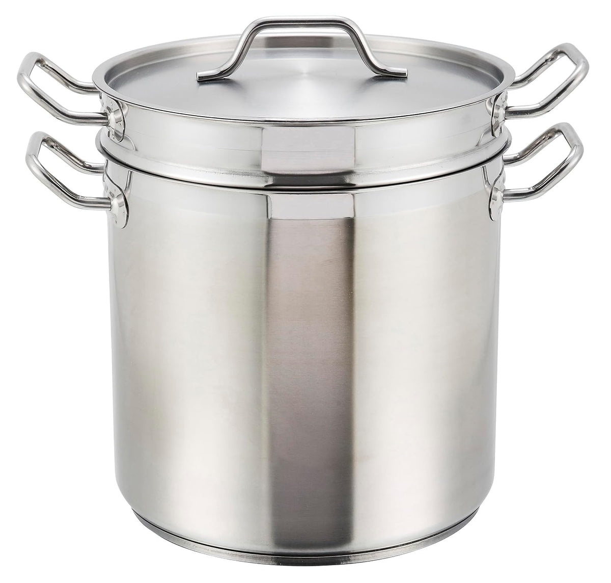 Winco 8 qt Stainless Steel Double Boiler with Cover