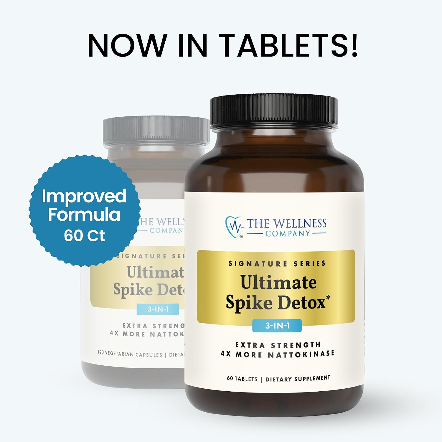 Ultimate Spike Detox 3-in-1 Nattokinase, Turmeric & Bromelain, 60ct