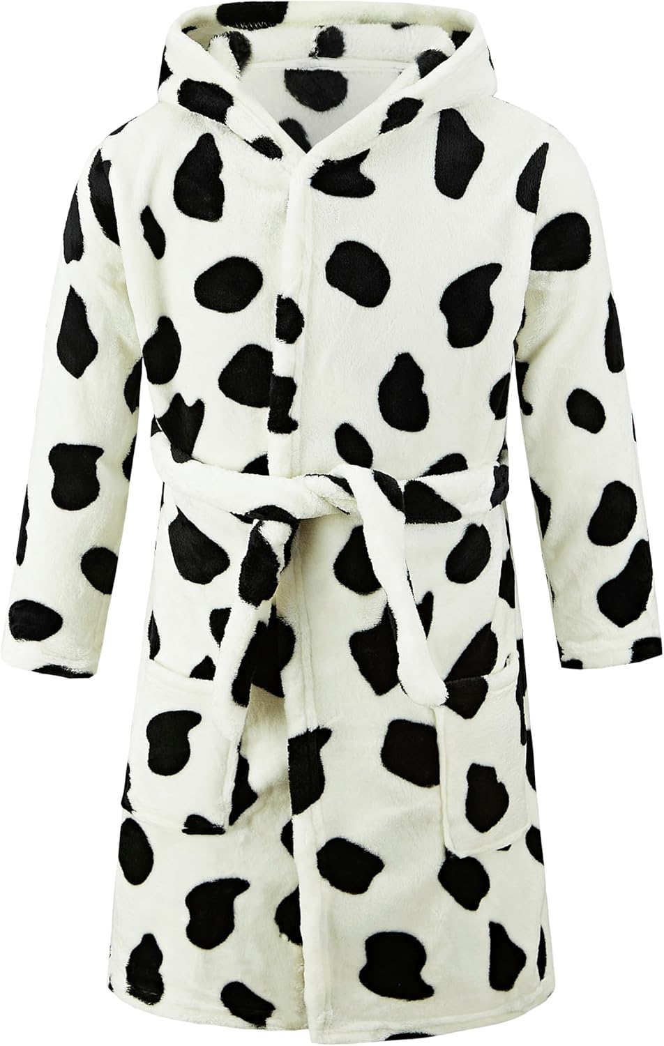 Kids Hooded Bathrobe Flannel Pajamas Dressing Gown for Boys Girls