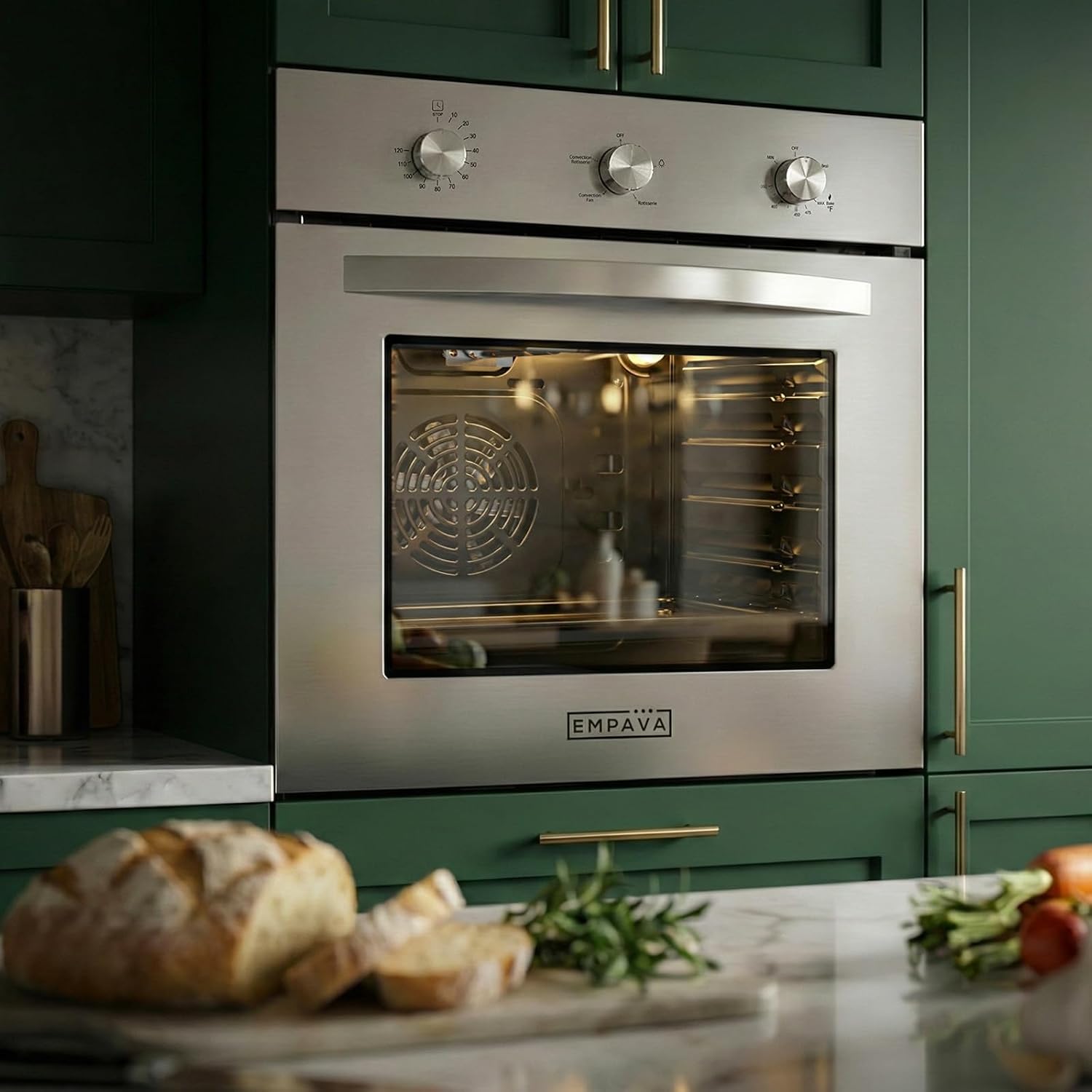 Empava Single Liquid Propane Gas Wall Oven 24 in. 2.3 cu. Ft.