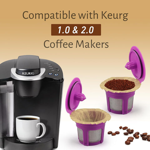 Irmidi 100 Disposable K Cup Paper Filters for Keurig 1.0 and 2.0, Natural