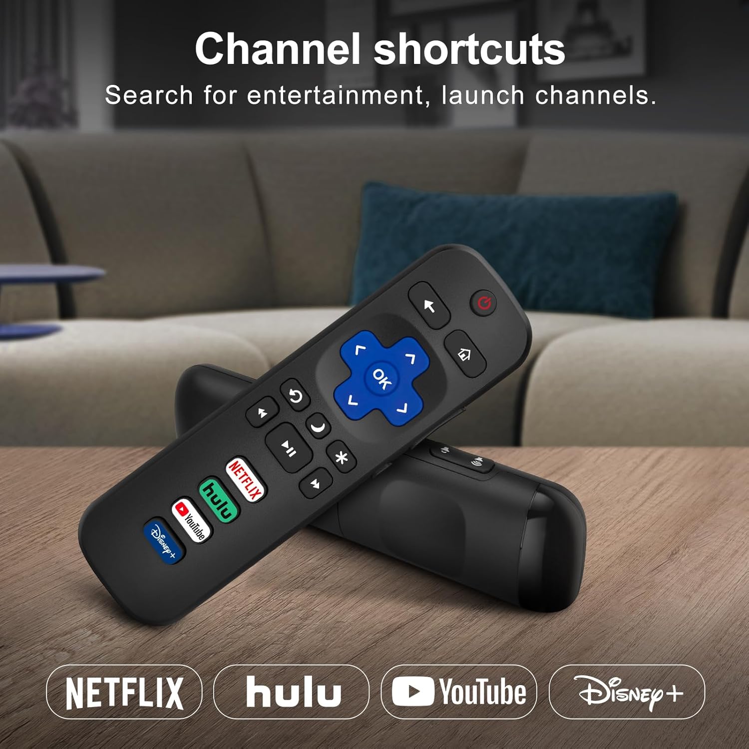 (2 Pack) Replacement Remote Control for Roku TV, for TCL Roku/Onn Roku TVs