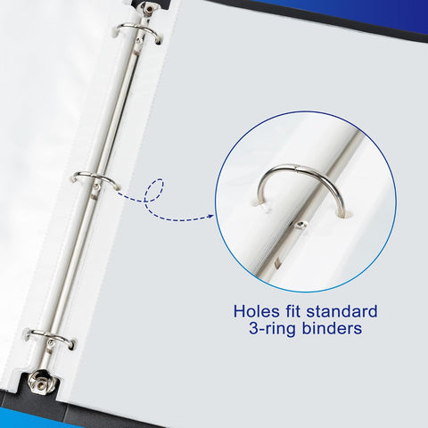 100 Pack Clear Sheet Protectors, 8.5 x 11 inch Page Protectors