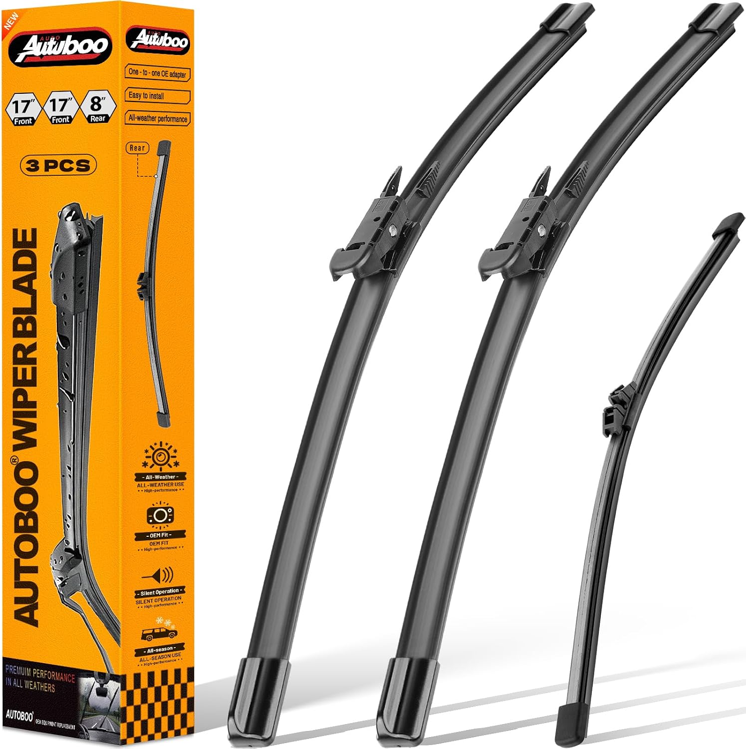 AUTOBOO Windshield Wiper Blade Replacement for Ford Bronco 2021-2025