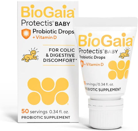 BioGaia Baby Probiotic Drops + Vitamin D | Colic & Gas Relief | 50 Servings