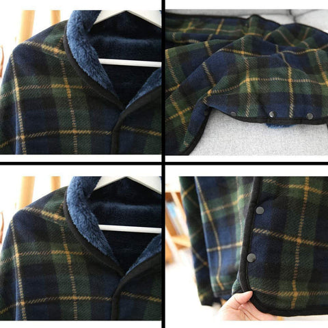 CYHTFGSK Fleece Wheelchair Shawl, Adult Size 80*140CM, Plaid Pattern, Warm and Cozy, Ideal for Camping and Travel
