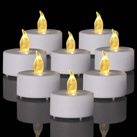 Flameless LED Tea Lights Candles 100 Pack Battery Operated Warm Yellow
